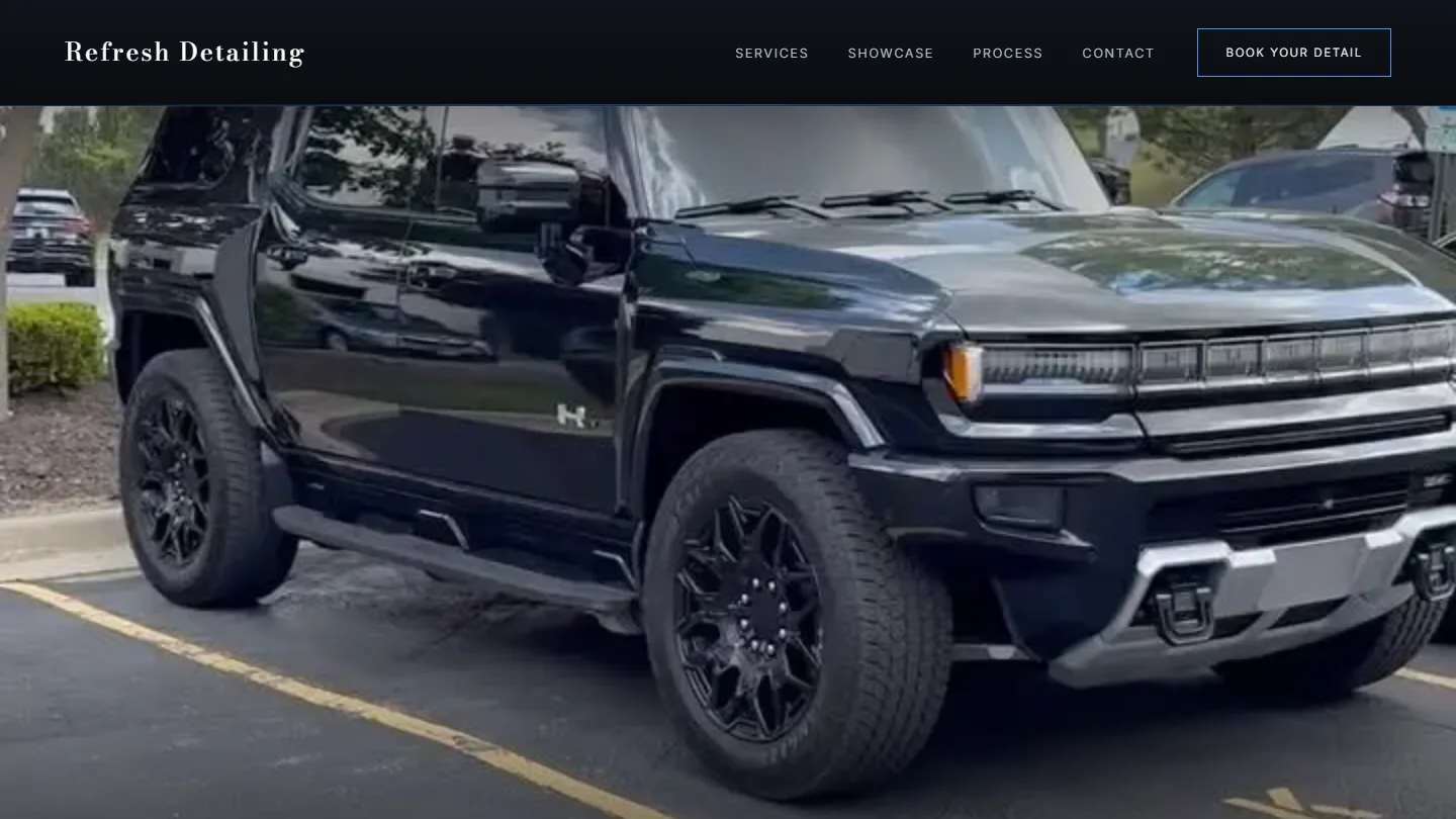 Refresh Detailing homepage hero — Liverpool and Sydney mobile detailing dual-market layout